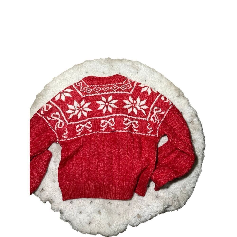 Forever 21 | FAIR ISLE BOW CABLE KNIT SWEATER - Picture 4 of 6